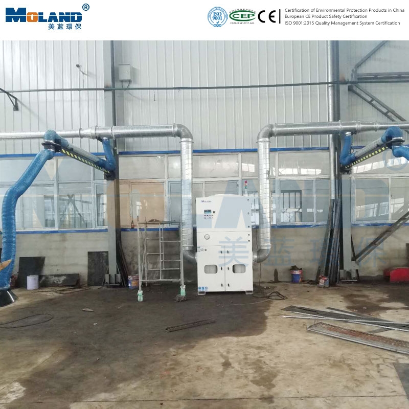 Case of centralized dust removal in welding workshop